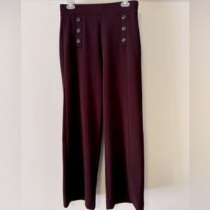LOFT Size Small pull on dress pants. Maroon color